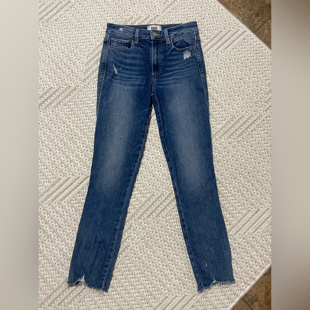 PAIGE Dark Blue Skinny Jeans